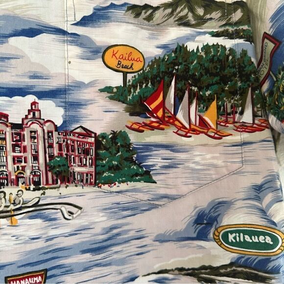 HILO HATTIE Shirt Mens Size Medium Button Down Hawaiian Floral Beach Surf VTG - Picture 9 of 9